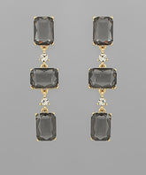 GS JEWEL SHAPED DROP EARRING